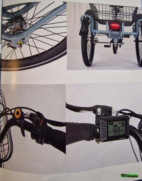 Elektro Dreirad Trike 3 Gang, Tiefeinstieg 24 Zoll blau, Fahrfertig, Ausstellungsstück